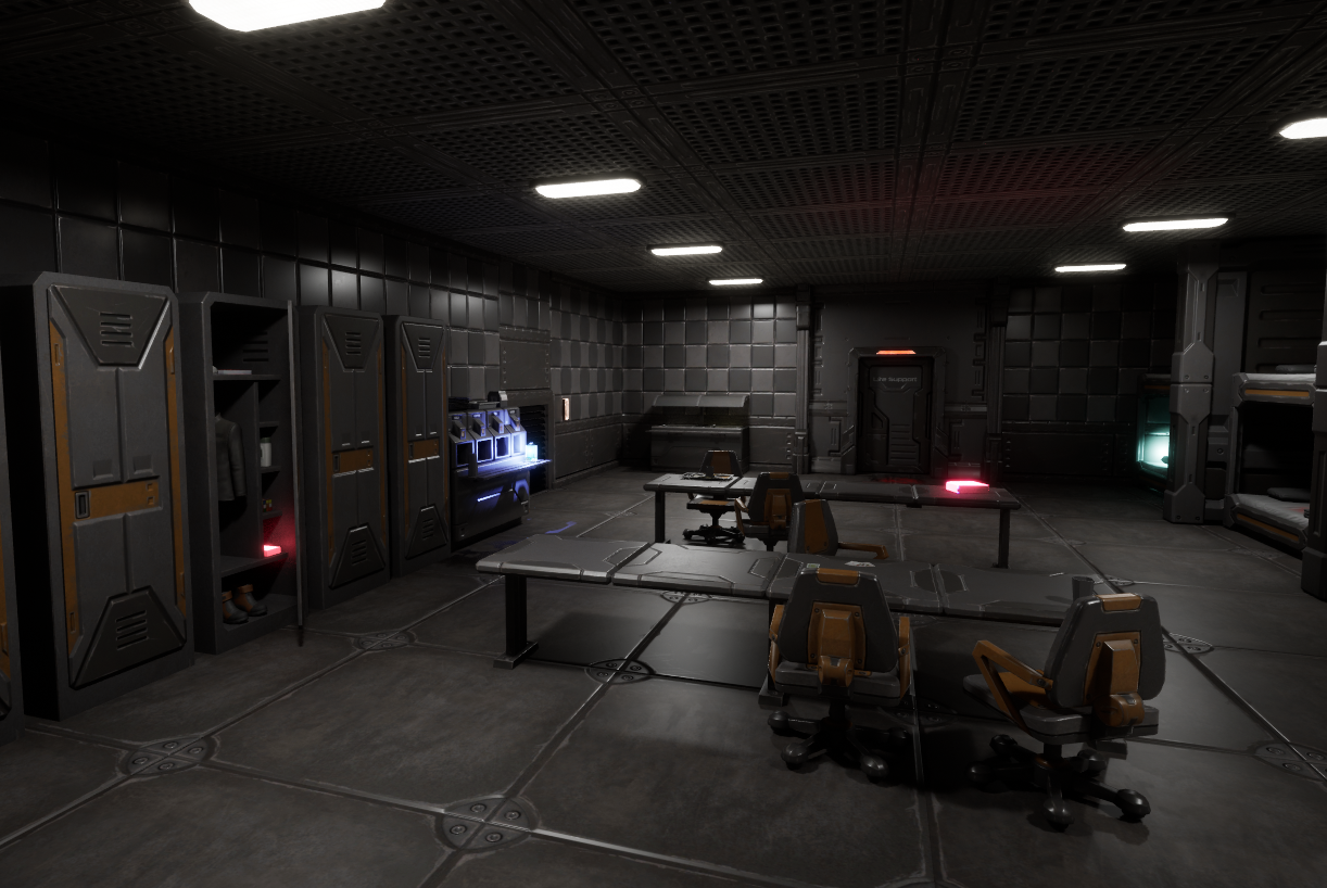 Small living quarters area for the crew