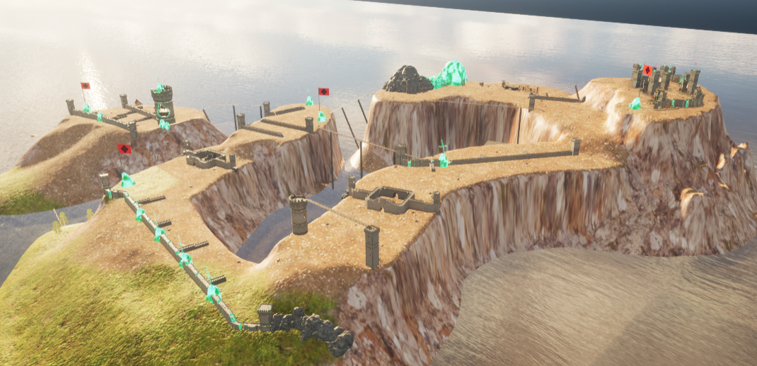 Overview of wind themed enemy camp