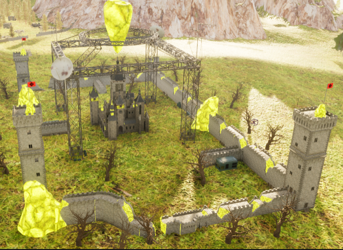 Lightning themed enemy camp