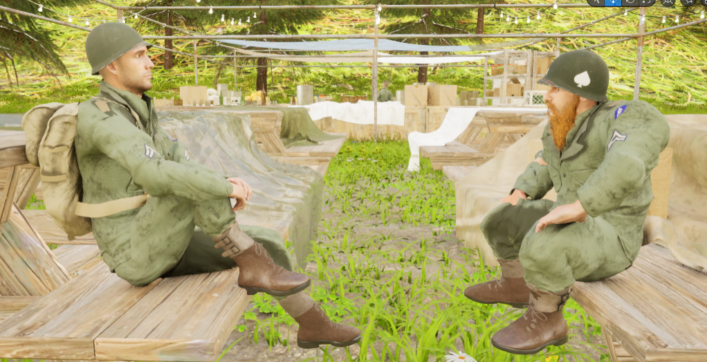 Soldiers chatting