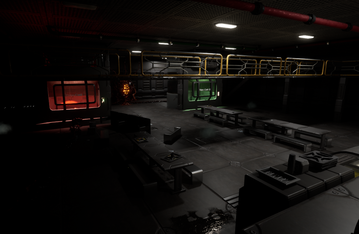 A rec area for prisoners in the Monitoring Rooms