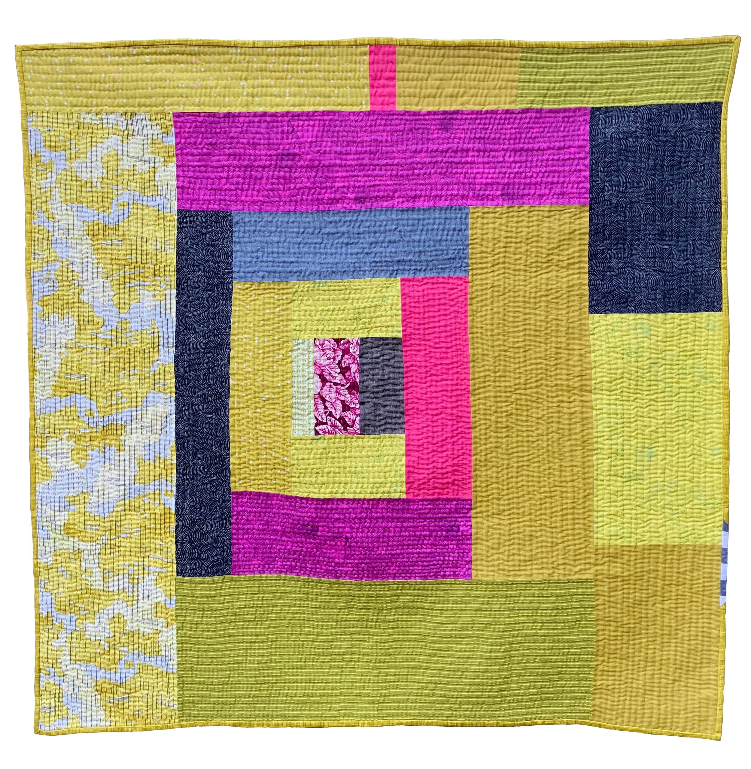 Chartreuse Introspection, 42" x 44" - $700