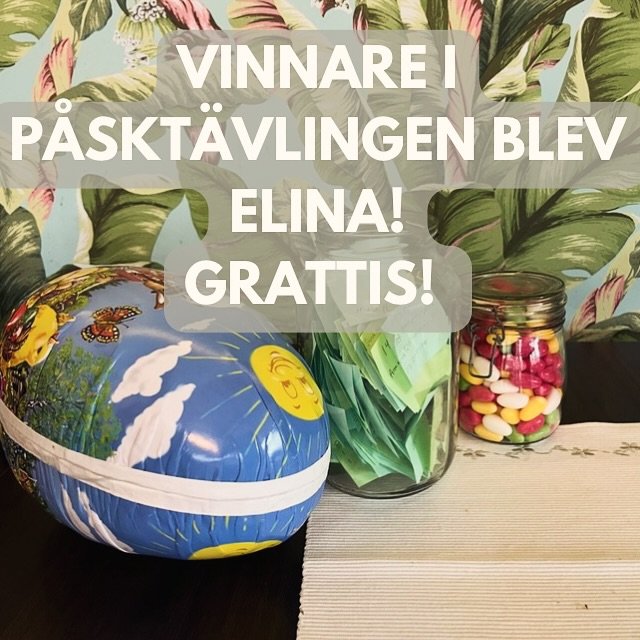 Vinnaren blev Elina! Stort grattis! #restaurang #b&auml;stafiket #gr&ouml;nastugan #gronastugan #cafe #lunch #afternoontea #l&ouml;tsj&ouml;n #duvbo #ursvik #sundbyberg #solna #fika #p&aring;skt&auml;vling #veckanshusman #festlokal #glass