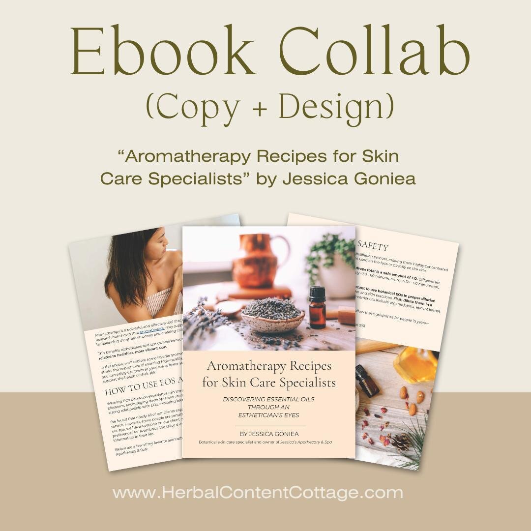 We recently had the honor of contributing copy to this beautiful ebook by @jessicasapothecary.⁣
⁣
Jessica is an esthetician, botanical skin care specialist, aromatherapist, and owner of Jessica&rsquo;s Apothecary &amp; Spa in Ann Arbor, Michigan. We 