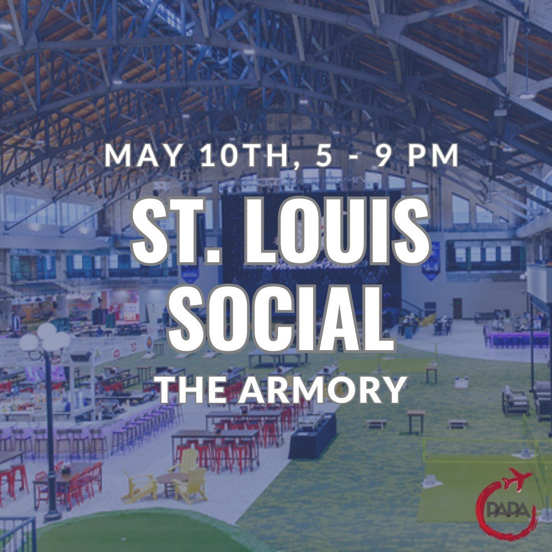 STL PAPA Members - we are hosting our first ever social in the St. Louis area! Come join us and meet other aviators in the area! RSVP link in bio.

Date: May 10, 2024
Time: 5-9PM
Place: The Armory [3660 Market Street St. Louis, MO 63110]
*Due to the 
