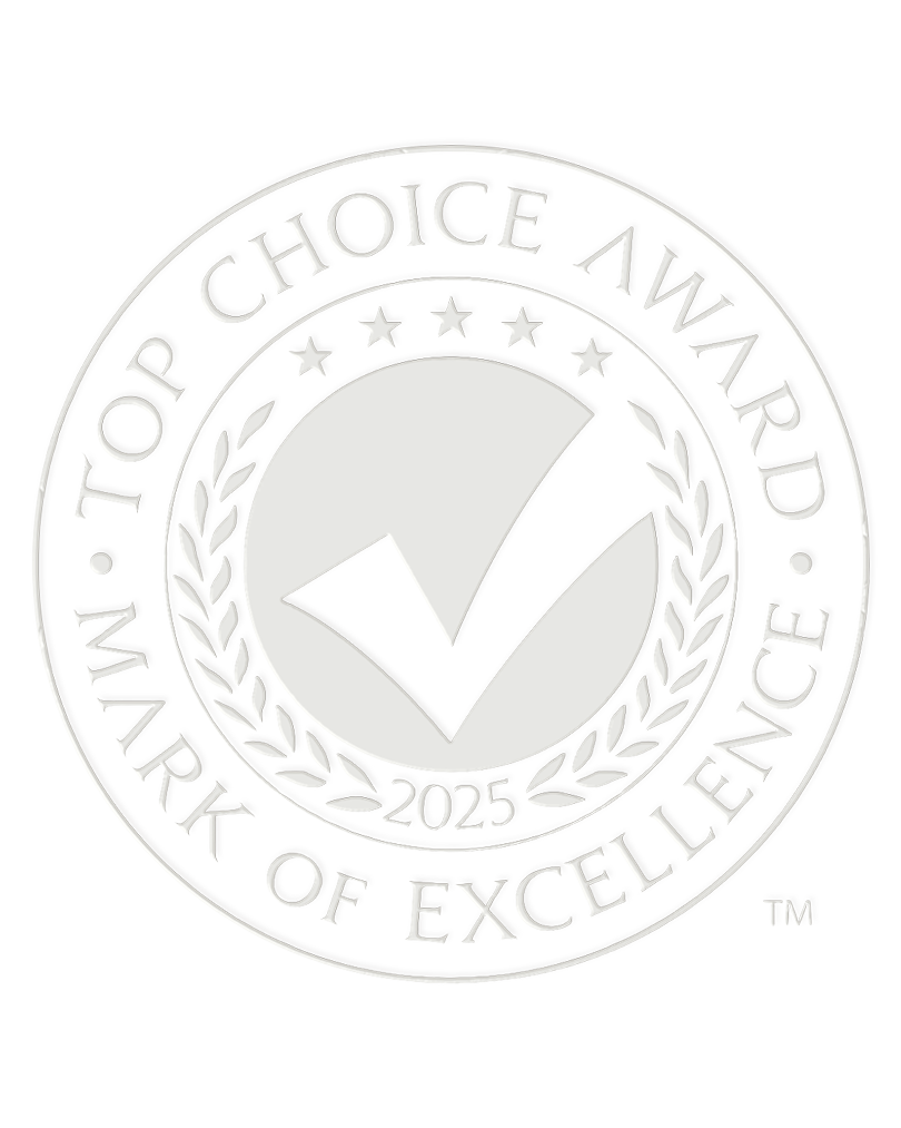 Top Choice Award Mark of Excellence 2025 badge for JRAD SKIN