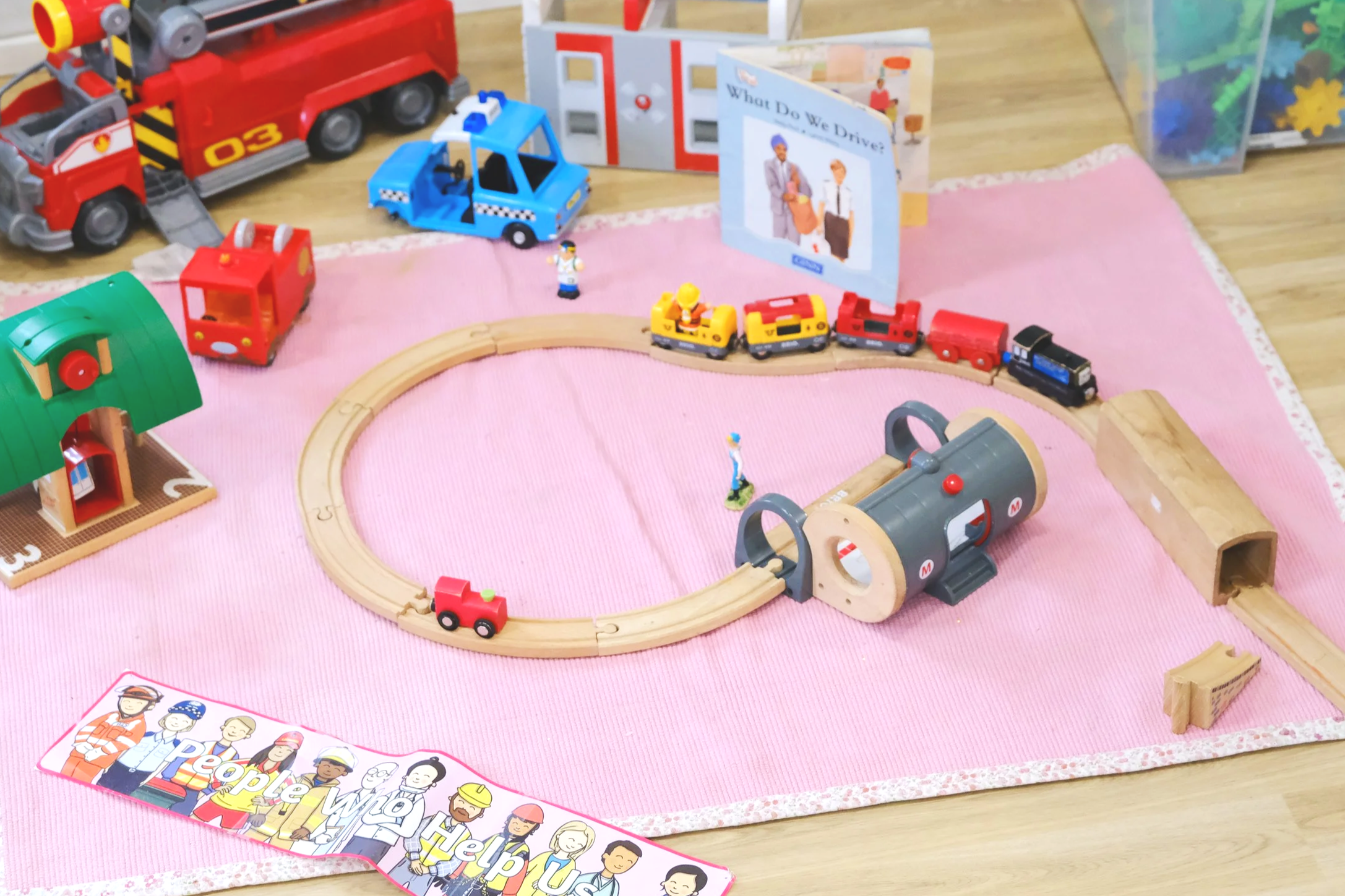 Train set and toys