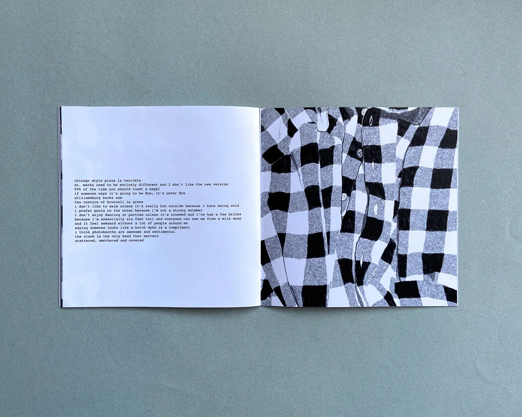 Spread from the zine "I'm Allowed To Think Chicago Style Pizza Is Terrible" for the subscription series Get It Together