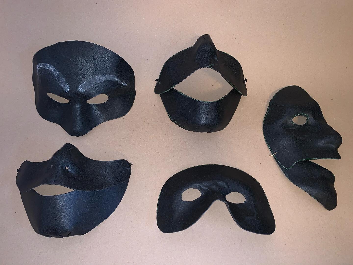 This week was all about mock-ups! I had the best time playing around and sculpting these different mask faces out of Worbla, I can&rsquo;t wait to start making the finals and painting them!! @worblana #sponsored