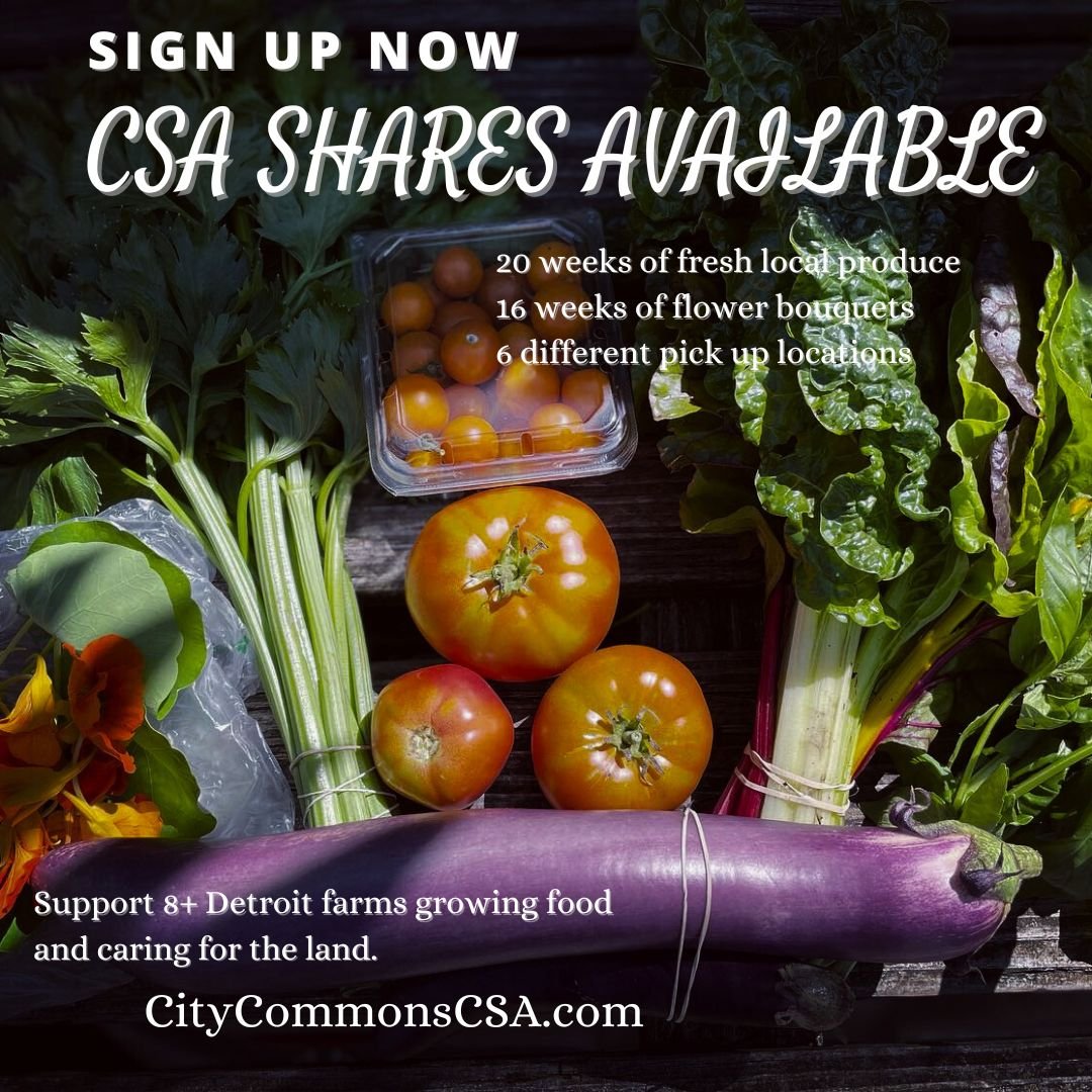 Our CSA sign ups are now open! This will be our 15th year operating a Community Supported Agriculture program as a cooperative, and we are thrilled to say that our 2026 sign ups are now open. 
#CooperativelyGrown #GrownInDetroit #CommunitySupportedAg