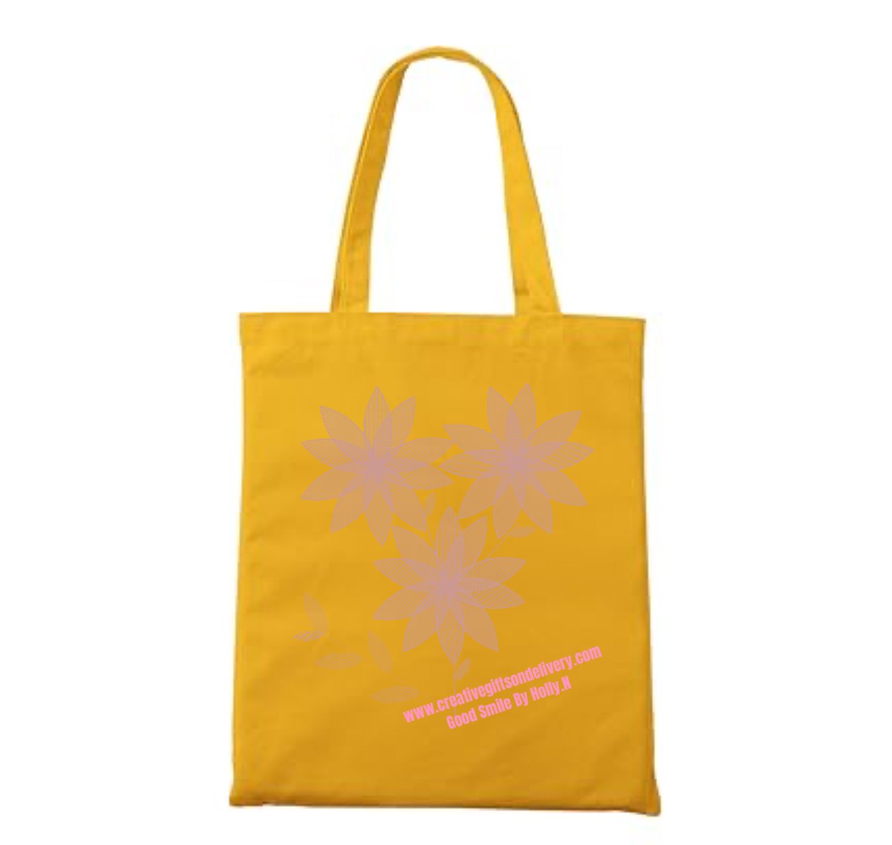 Purple Flowers Tote Bag By Holly.N