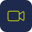 Icon of a video camera or camcorder.