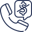 Cartoon character with money symbols around head, smiling and raising a hand