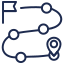 Diagram showing a simple network with nodes connected by lines.