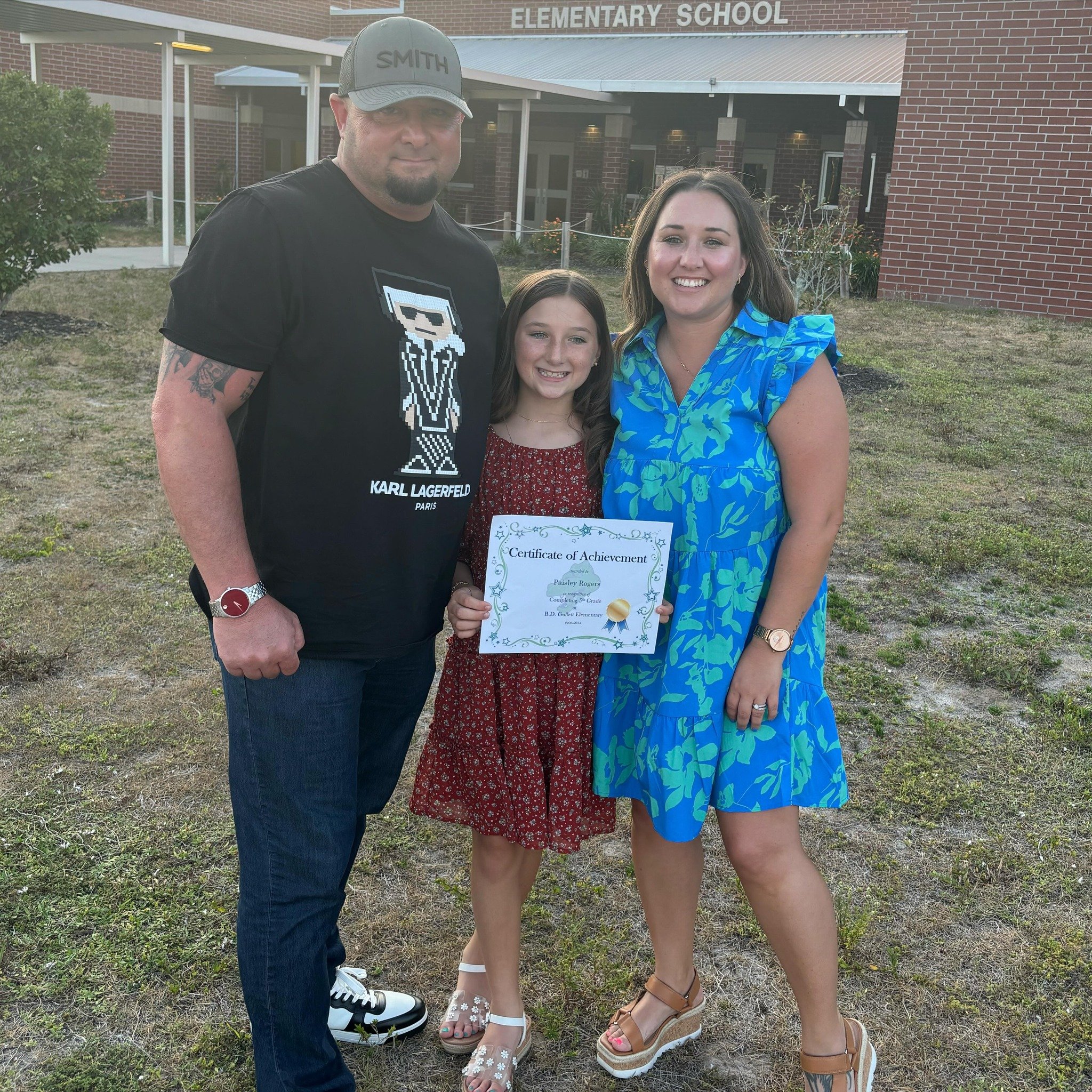Our girl is off to middle school! Paisley graduated 5th grade tonight and we couldn&rsquo;t be more proud of her! 💚💙🤍