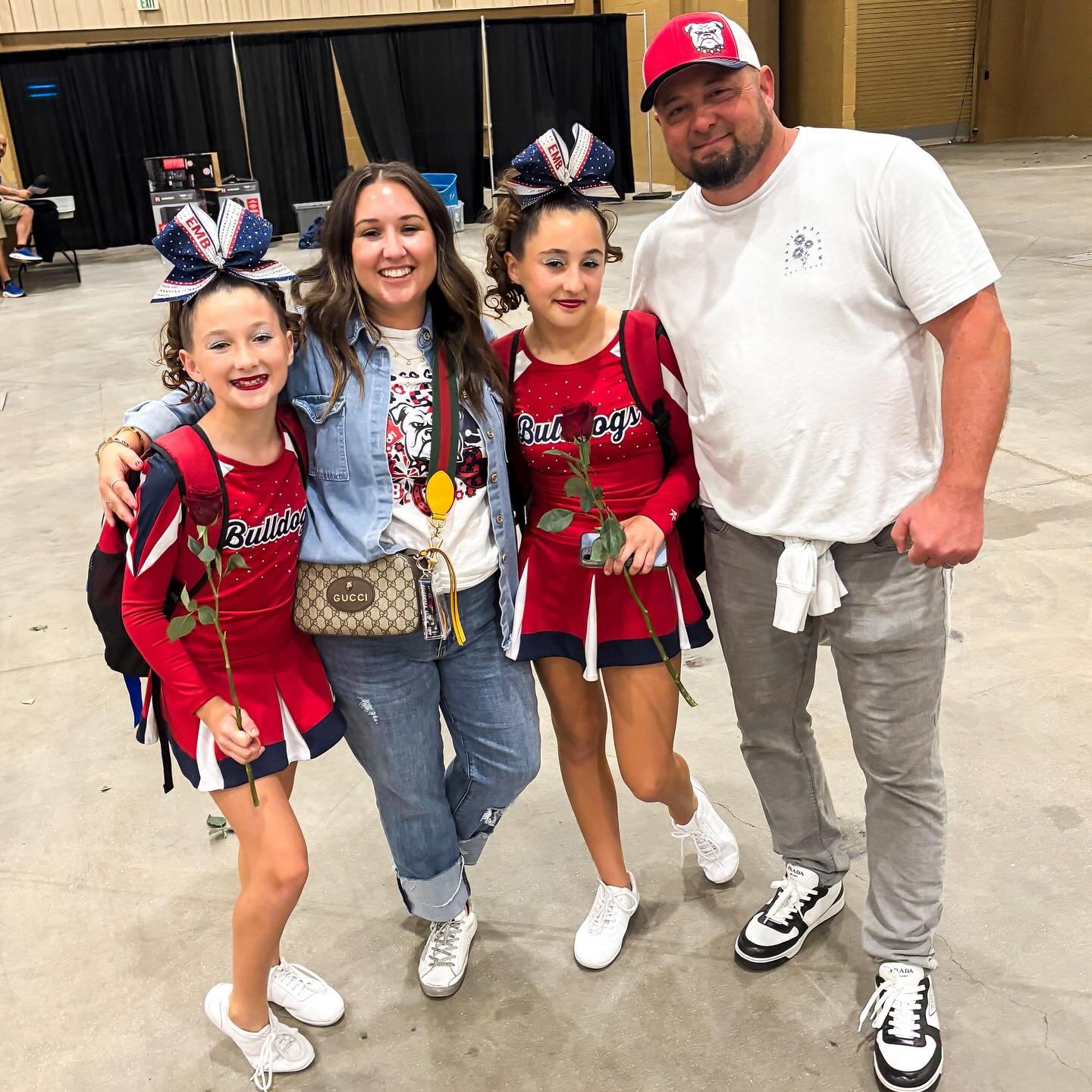 Beyond proud of my girls and their squad earning a bid to Nationals! So much against them this season and they overcame together on that mat! 💙❤️🤍📣