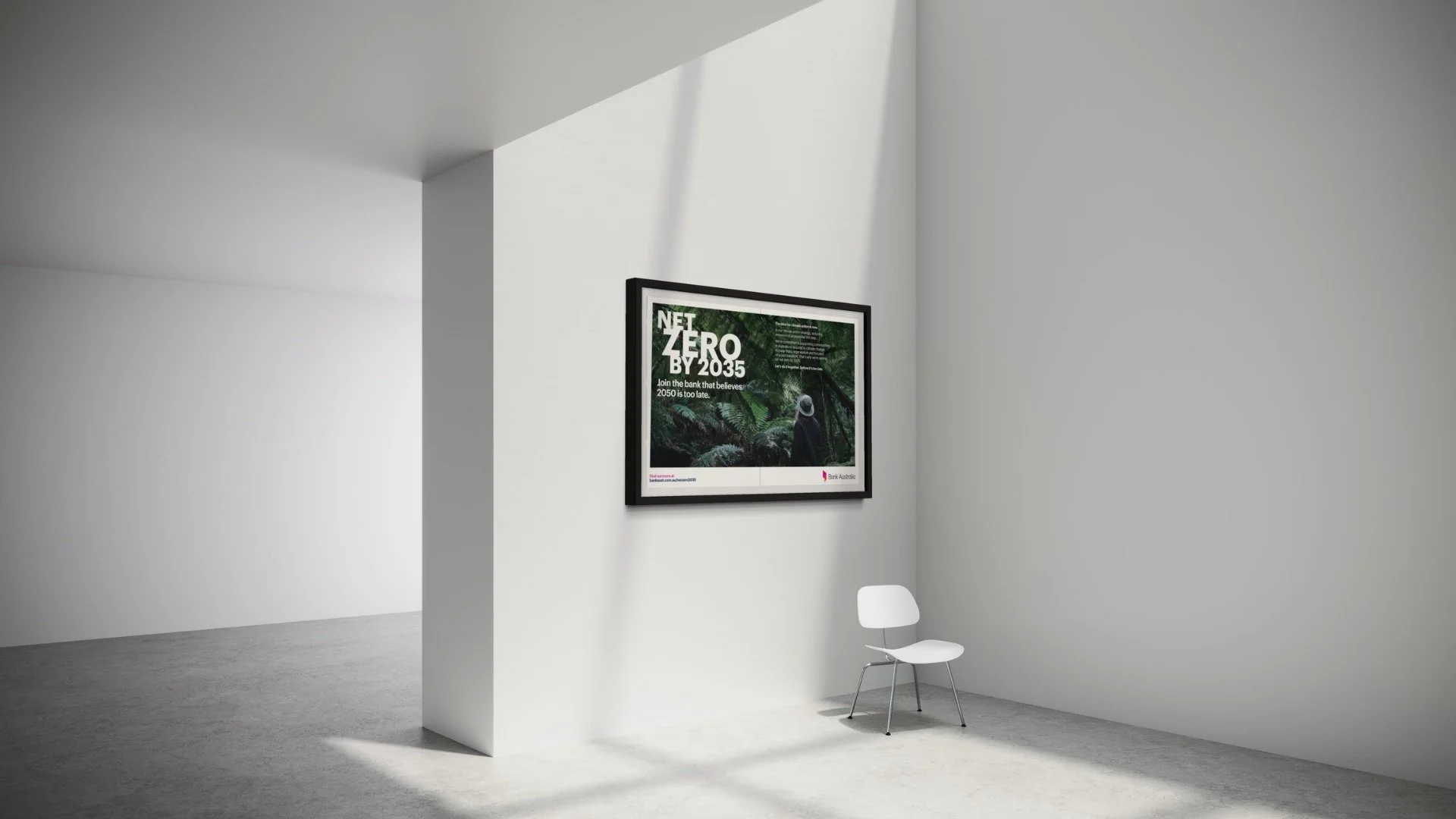 Double page spread showing Fossil fuel chimneys billowing out smoke. The headline reads 'Right now, your money might be fuelling the climate crisis. What happens next is up to you.