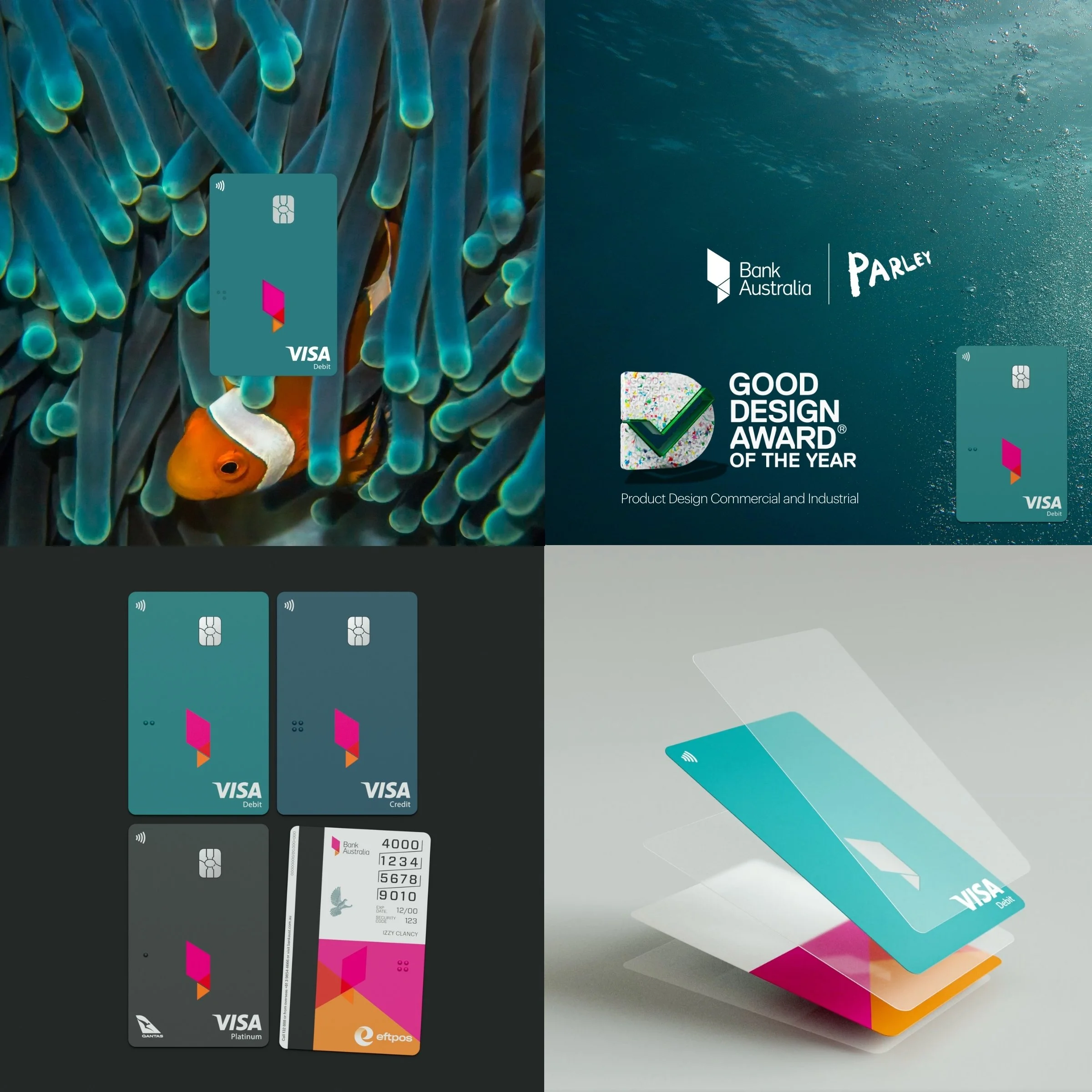 Image of Parley for the Oceans banking cards by Silver Lining