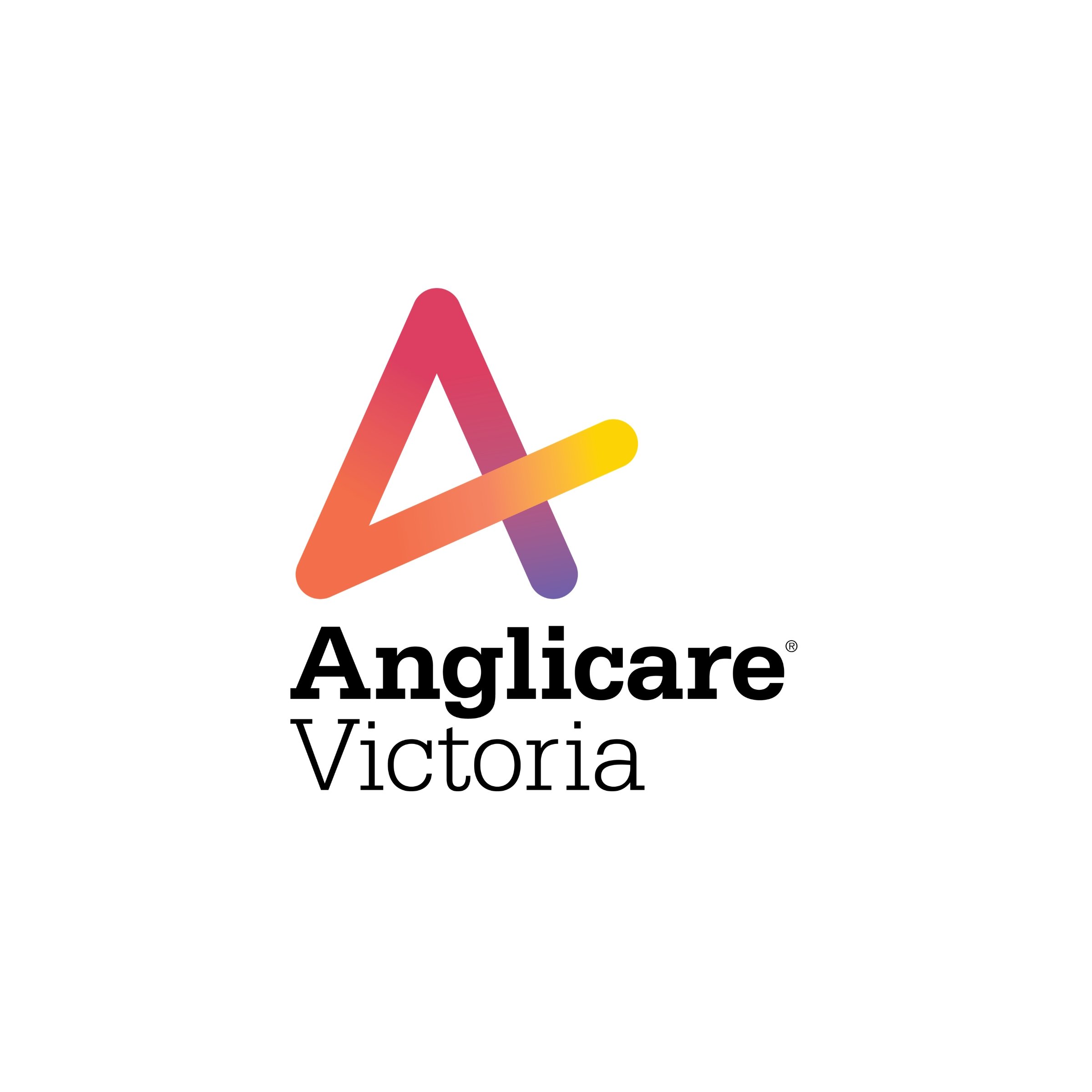 Logo of Anglicare Victoria featuring a colorful stylized letter 'A' with black text below.