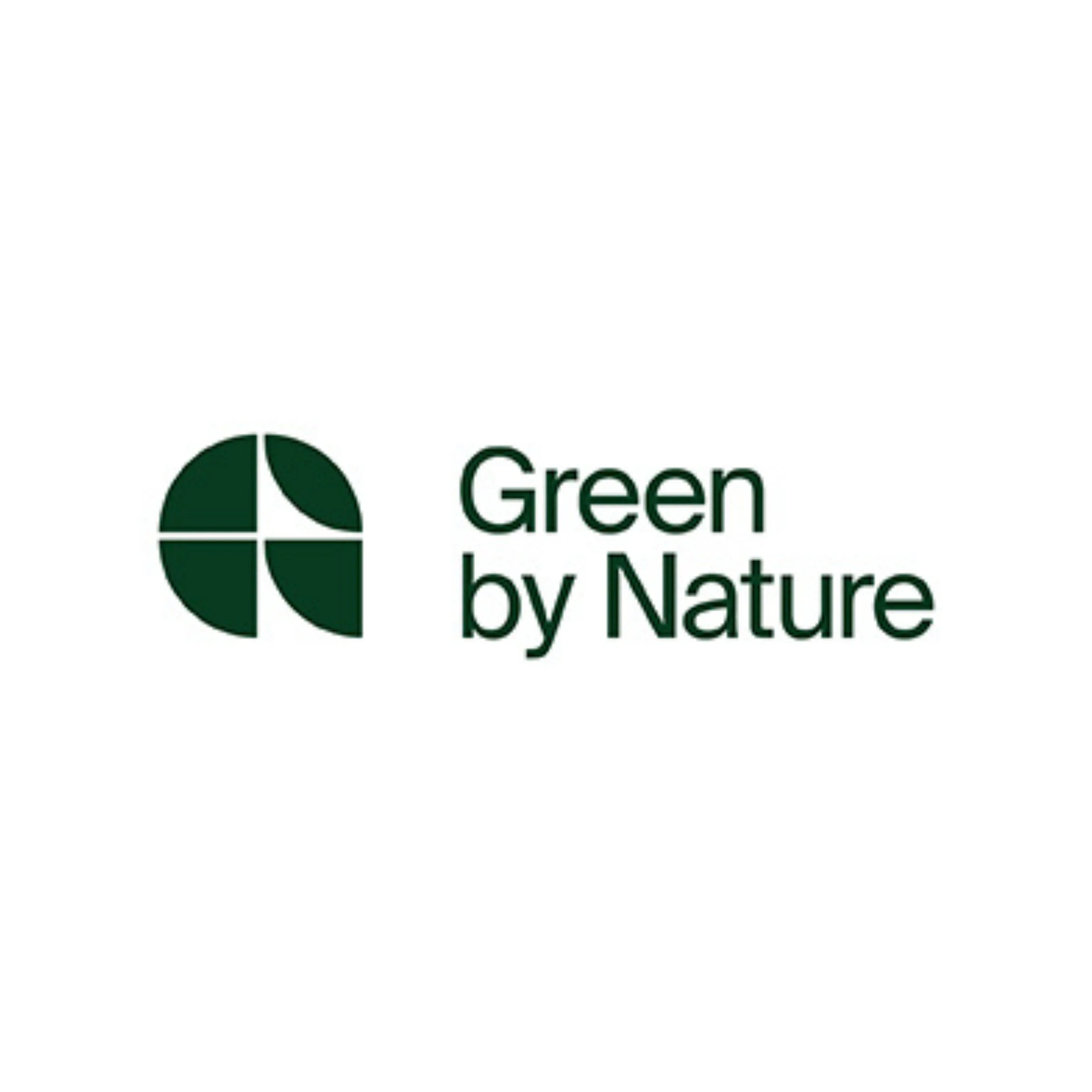 Green circle logo divided into four segments with the text 'Green by Nature' beside it.