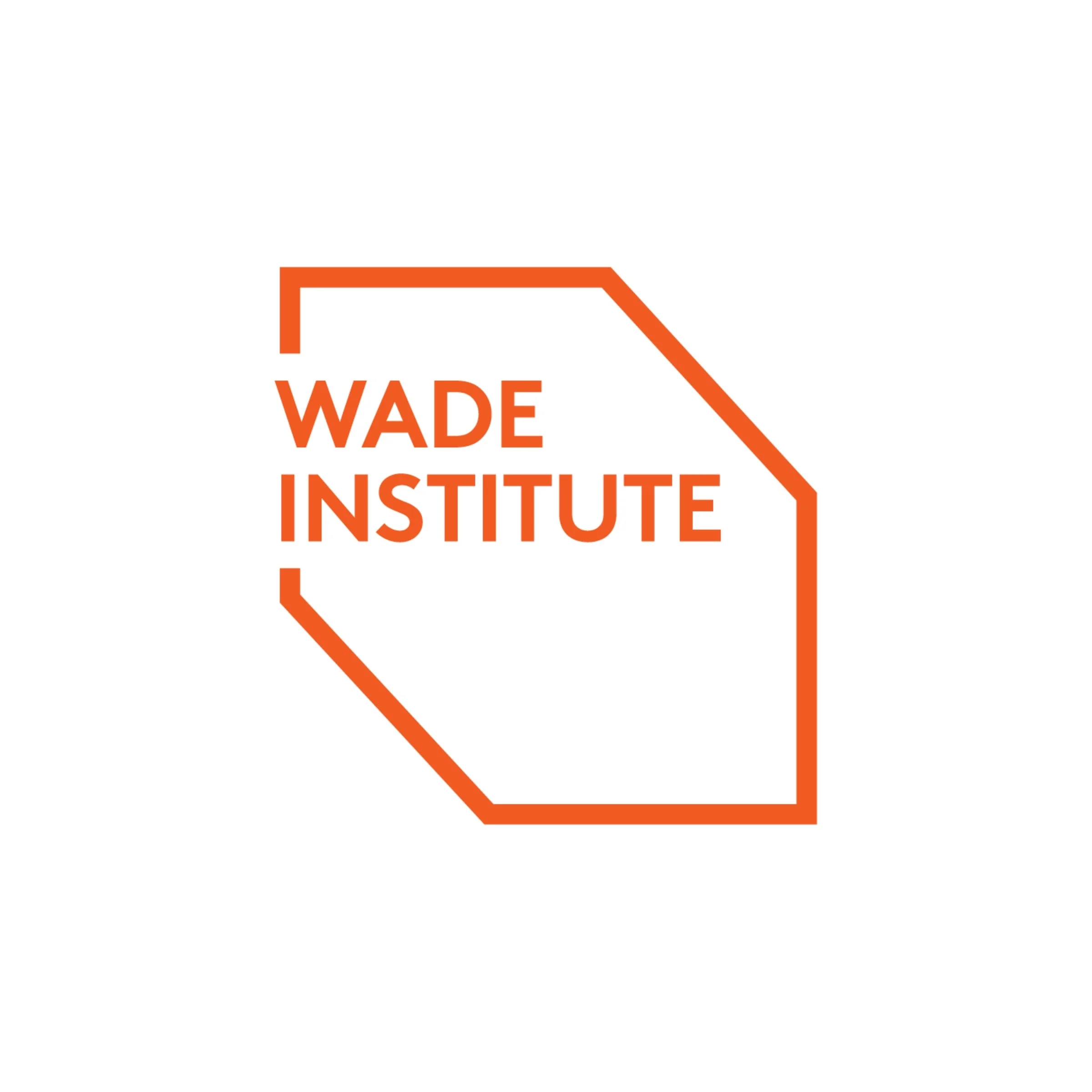 Logo of Wade Institute with an orange outlined shape and orange text inside reading 'WADE INSTITUTE'.