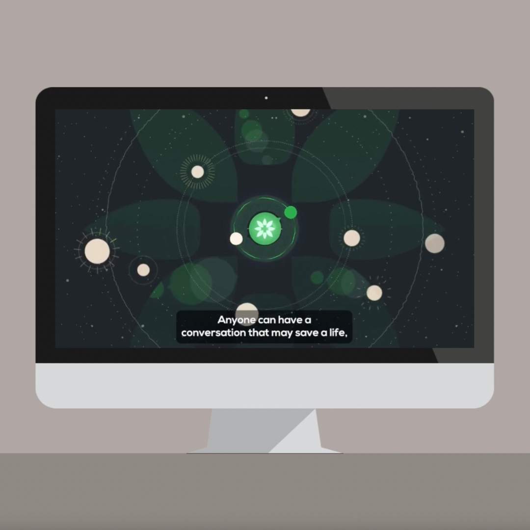 Abstract animated video about mental health.