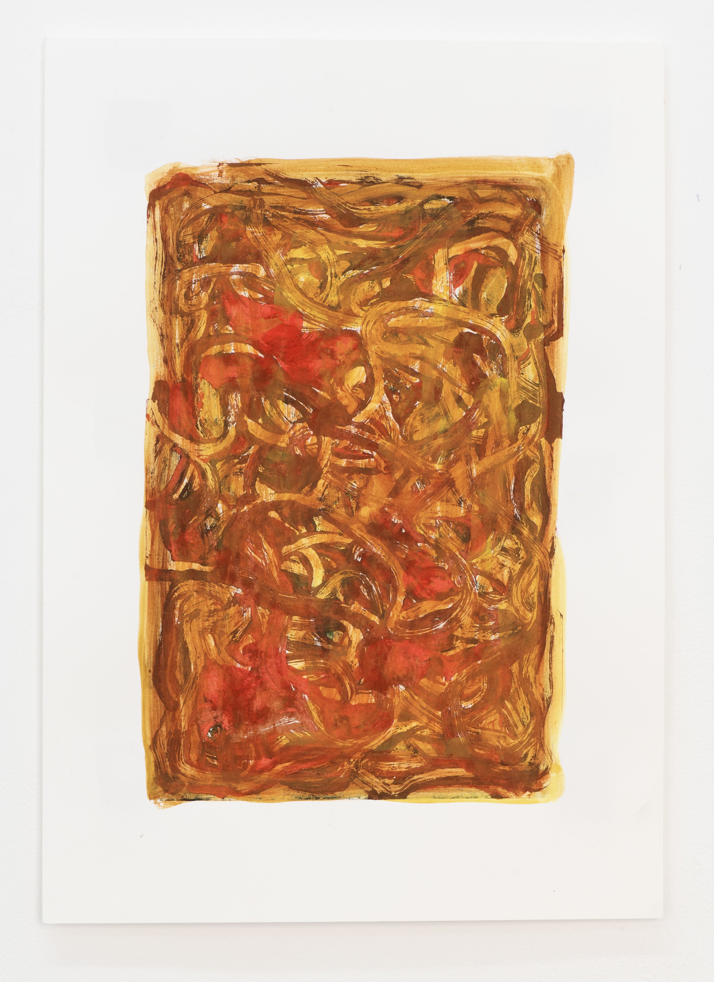  Untitled,  2025 
Gouache and monotype on paper 
42 x 29cm