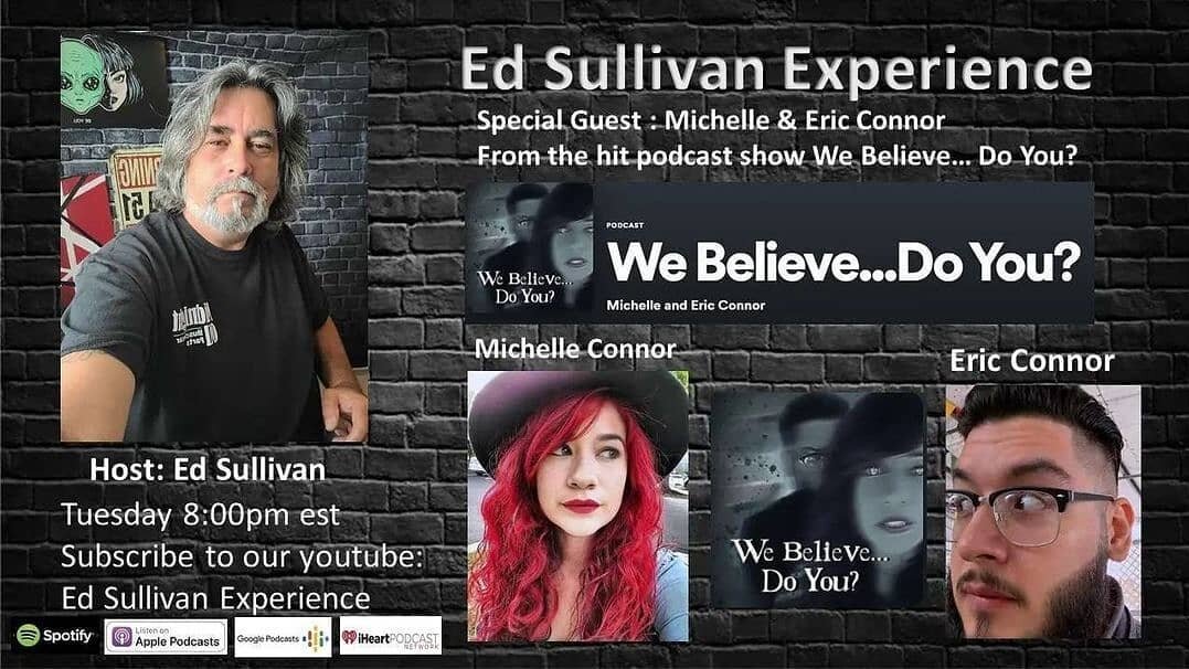 Hey everyone! We had the pleasure of being guests on the @edsullivanexperience this past weekend. It was such a fun time sharing our stories amd talking all things spooky and weird.

If you love our show you will definitely be a fan of his as well! L