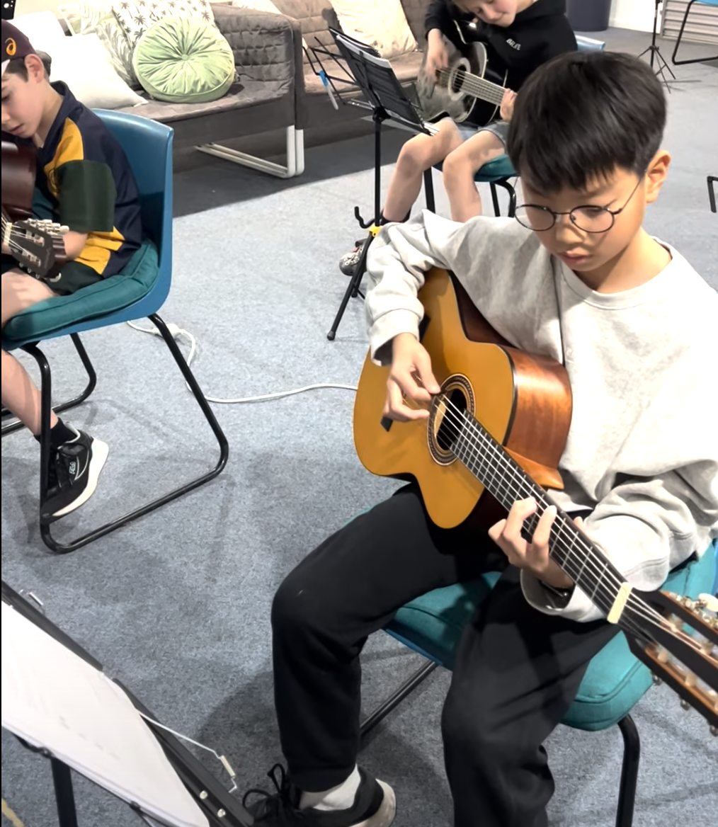 "My 12 years old son has been enjoying his guitar lessons at level up guitar school. Alex is kind, friendly, patient and he makes the lessons fun and relaxed. Alex communicates well and he is a wonderful teacher. I highly recommend Alex, level up gui