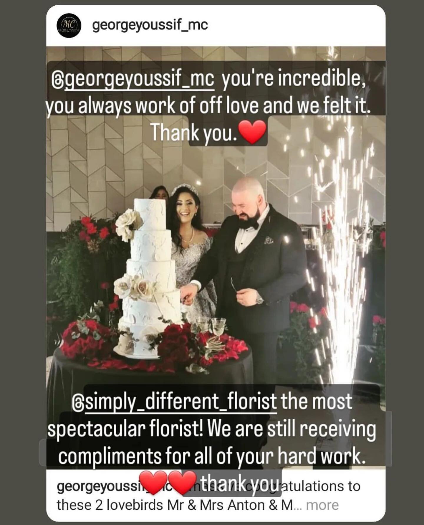 @_marium_hanna_  Congratulations to our amazing couple  Was a pleasure being part of ur big day.  #simplydifferentflorist #flowers #floral #weddings #floralwedding #weddingdecorations #weddingdecorinspiration #sydney #sydneyflorist