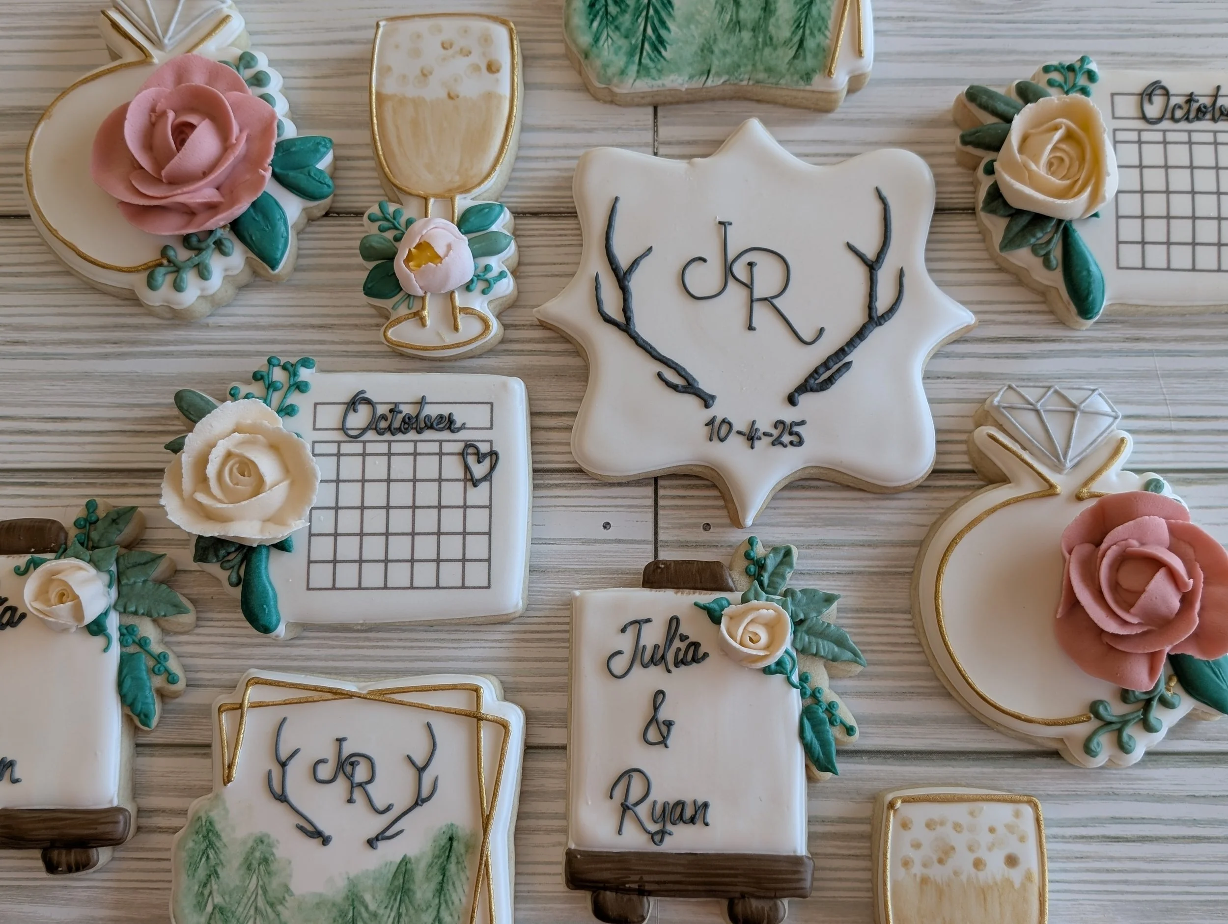 Wedding Shower Floral Cookies
