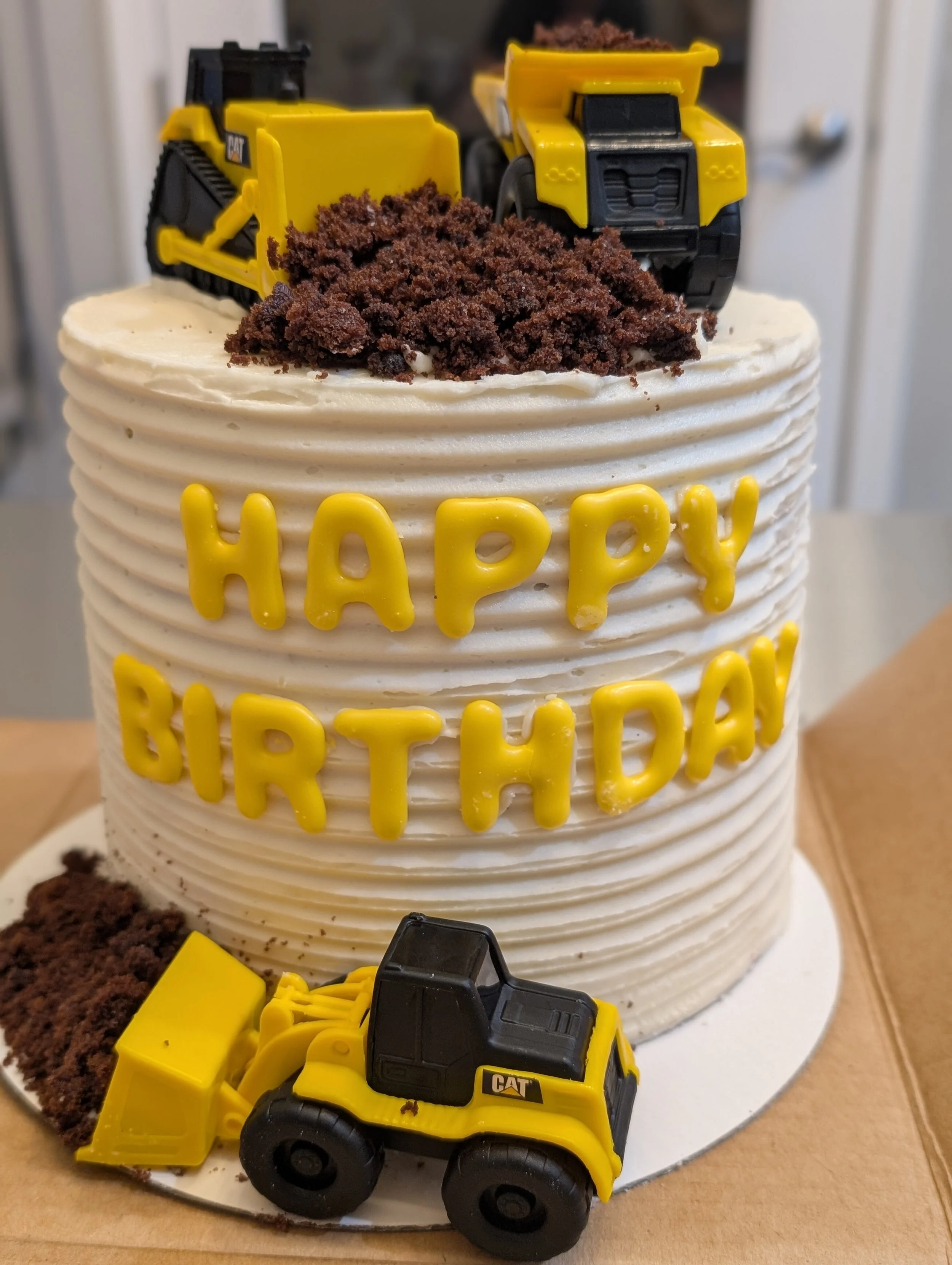 Construction Vehicles Cake