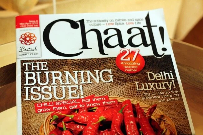 Mentioned and featured in Chaat! Magazine Spring 2012