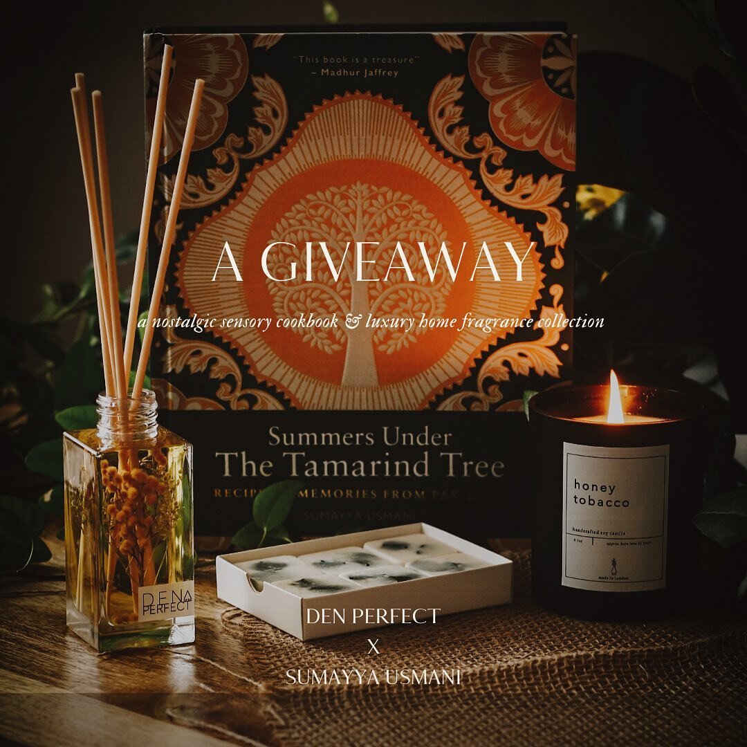 💫 GIVEAWAY TIME!💫 

I&rsquo;m so excited to be offering a chance to win a Giveaway Collaboration with @denperfect 

The lucky winner will receive: 

 ✨ My first cookbook, Summers Under the Tamarind Tree;  and 
✨A luxury home fragrance collection th
