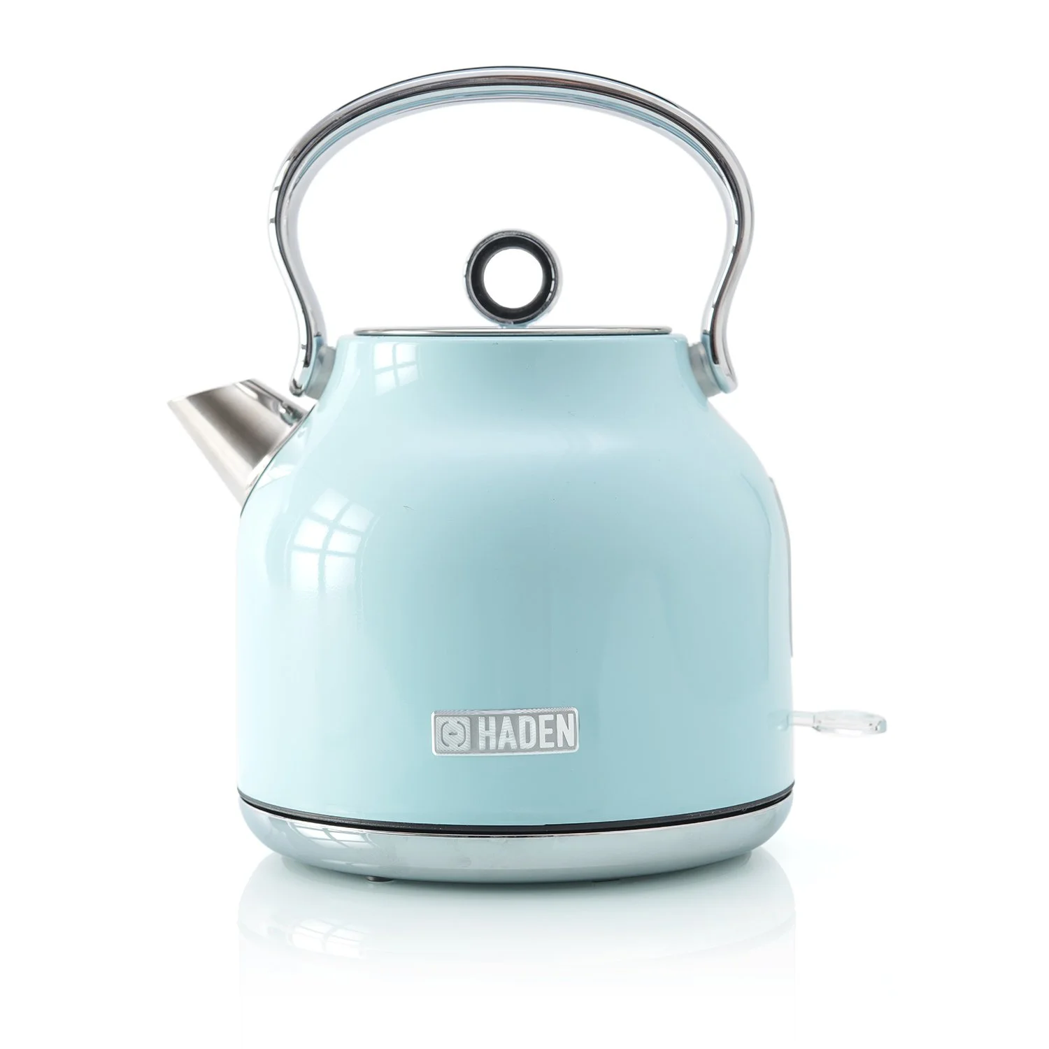e-commerce image showing a light blue haden kettle on a white background 