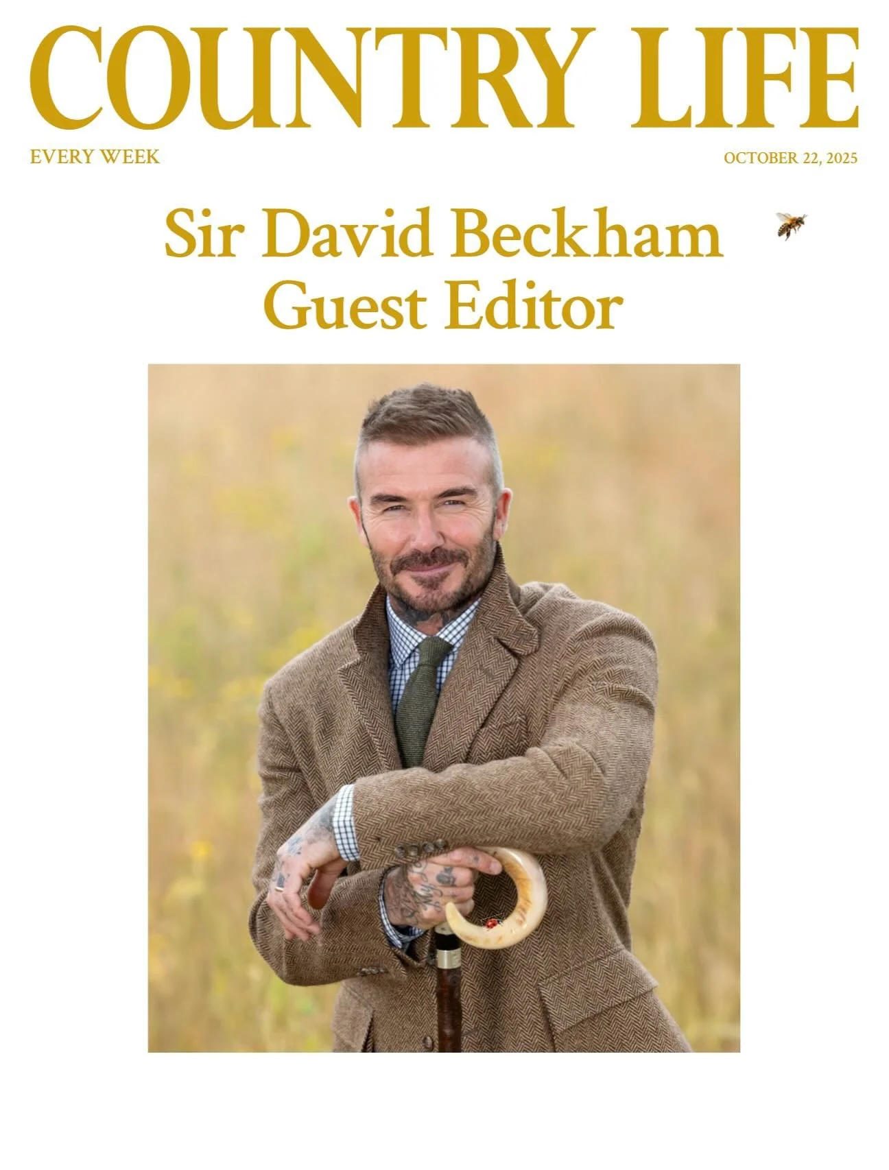 @davidbeckham is the guest editor of today&rsquo;s @countrylifemagazine and has excellent taste in hats! @lockhatters #thankyou #sirdavidbeckham #countrylife
