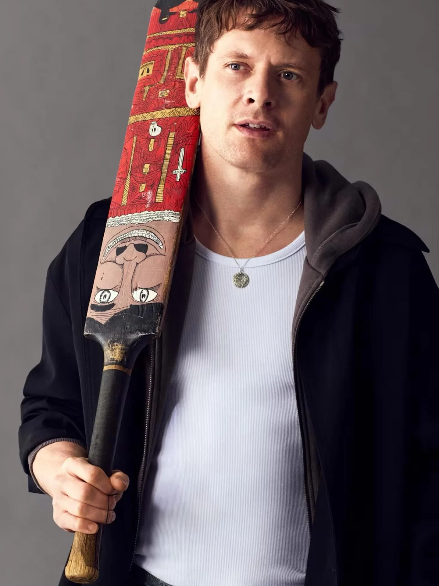 #jackoconnell opening batting for 2026 in the year&rsquo;s first issue of @fthtsi wearing vest and T-shirt @sunspelclothing styled by @paulmaximilian groomed by @jodytaylorhair shot by @paulwetherellstudio