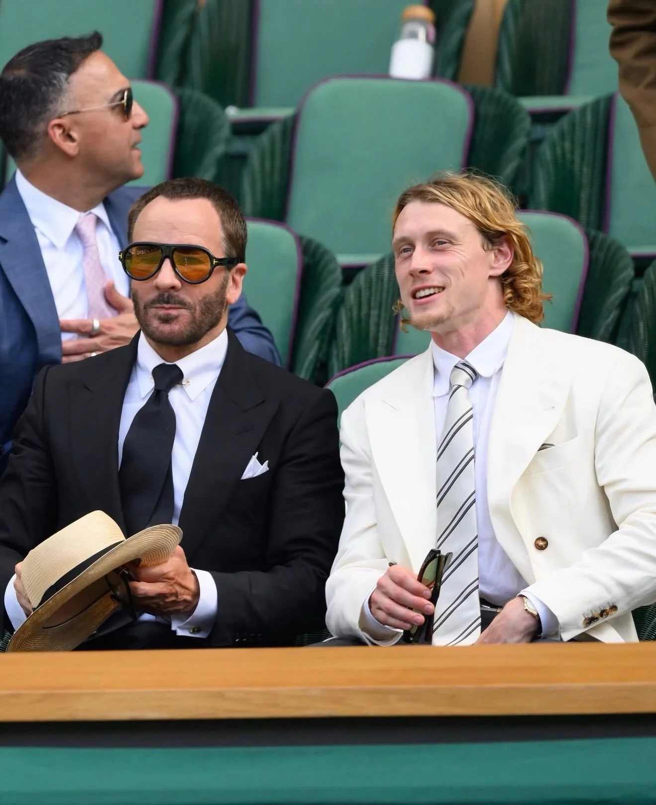 #tomford showing off his perfect accessories game at #wimbledon this weekend @lockhatters 📸 @thefashionlover_net