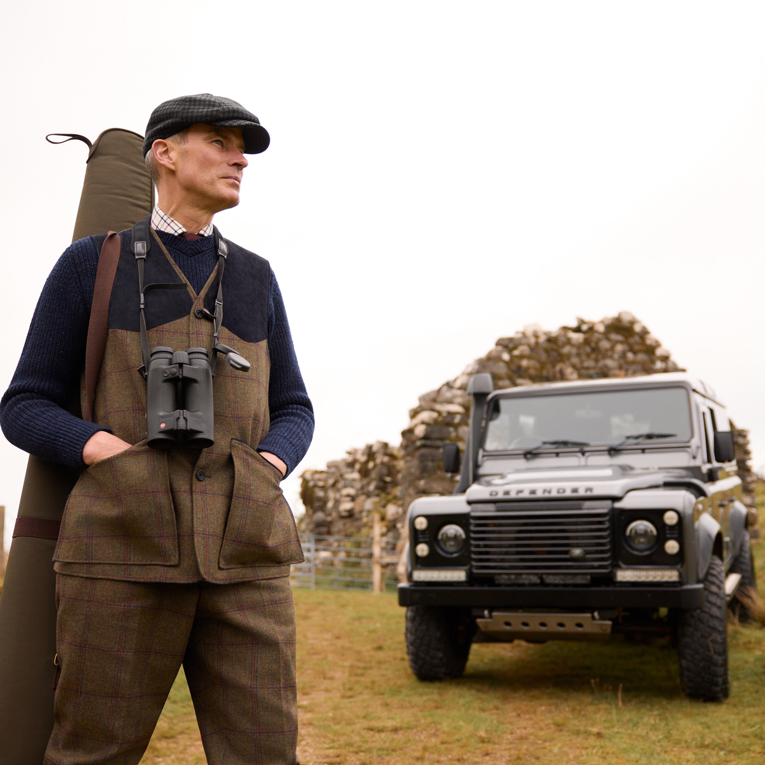 @huntsmansavilerow heads to the Highlands for the #glorioustwelfth with its new shooting collection, using a Teflon&reg;️ coated tweed developed exclusively for Huntsman.  3 pieces expertly designed and worn by @campbellcareycc on location 🏴󠁧󠁢󠁳󠁣