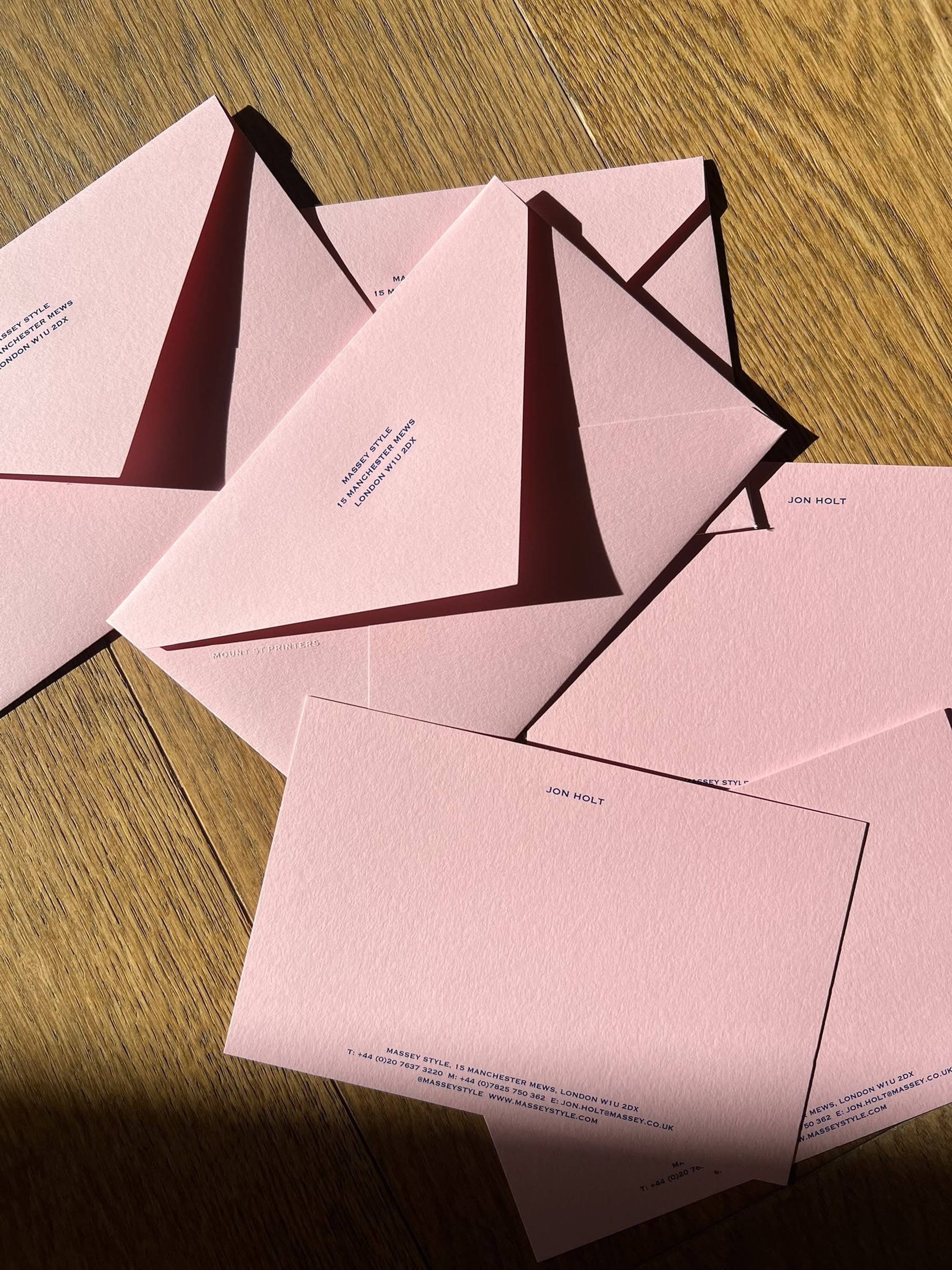 Major News Announcement&hellip;. after 15 years of writing thank you cards on baby blue cards and much deliberation, we have switched to candy pink.  Still hand cut and printed by @mountstreetprinters of course&hellip;