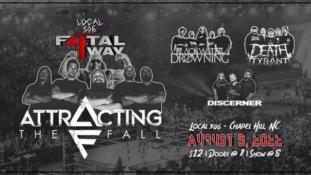 Calling all Raleigh, Durham and Chapel Hill peeps! We will be at Local 506 this Friday, Aug 5th along with our buds in Attracting The Fall Death Of A Tyrant and Discerner!!!