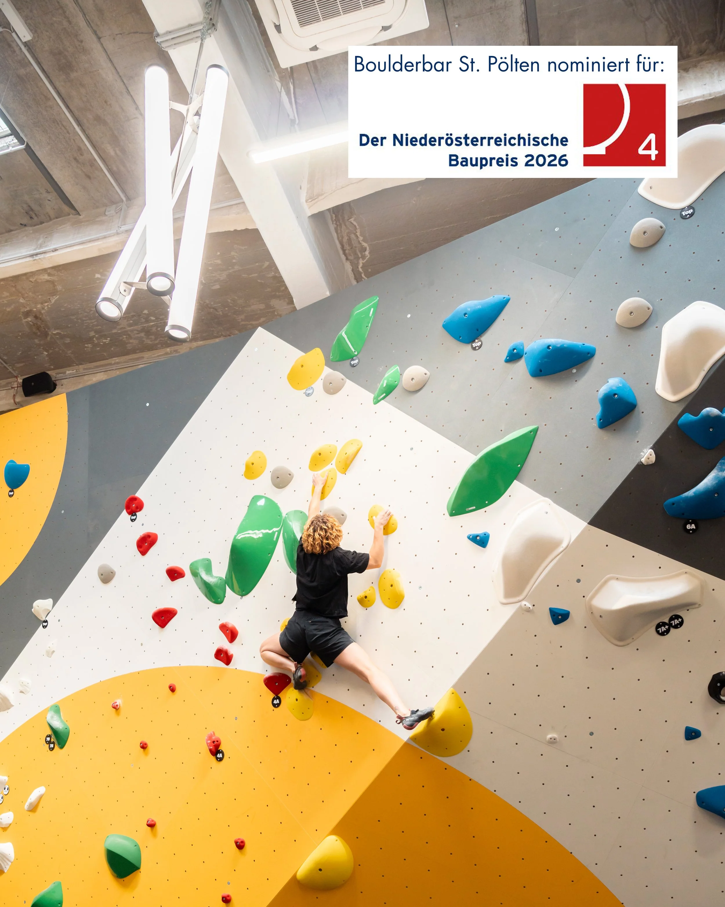 Die Boulderbar St. Pölten ist für den Niederösterreichischen Baupreis 2026 nominiert!