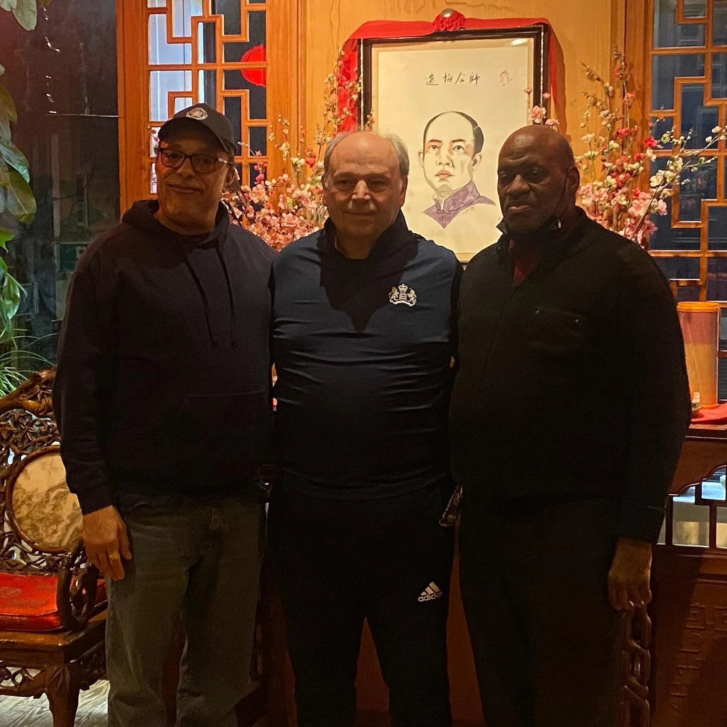 Strong Kung Fu Family stands together. Sifu, SiSuk Miguel, SiSuk Tyrone. #MoyYat #YipMan #VingTsun #KungFu #MartialArts #richmondva #brooklyn #timessquare