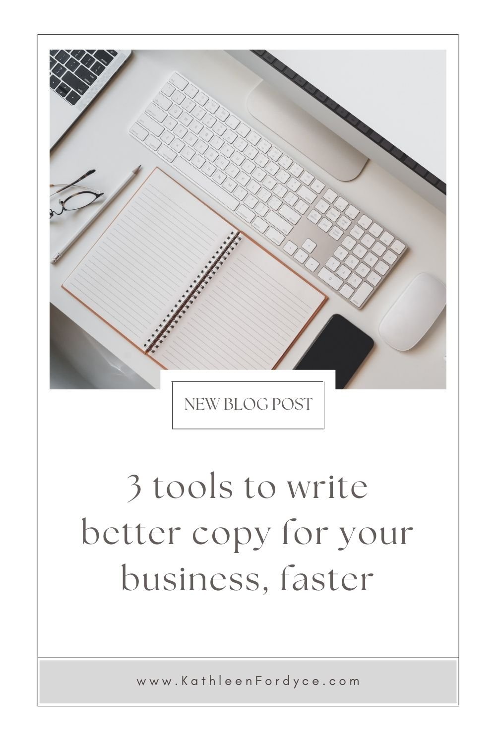 computer desk write copy for your business faster