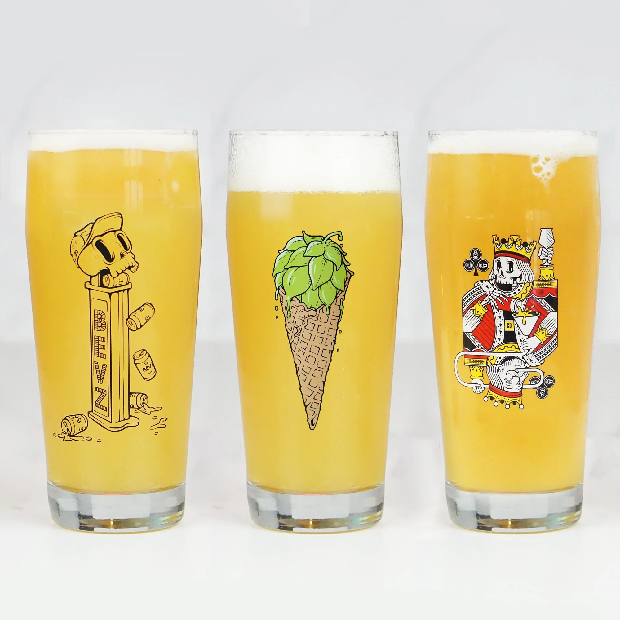 Willi Becher Set - 3 x 480ml Willi Becher Craft Beer Glasses