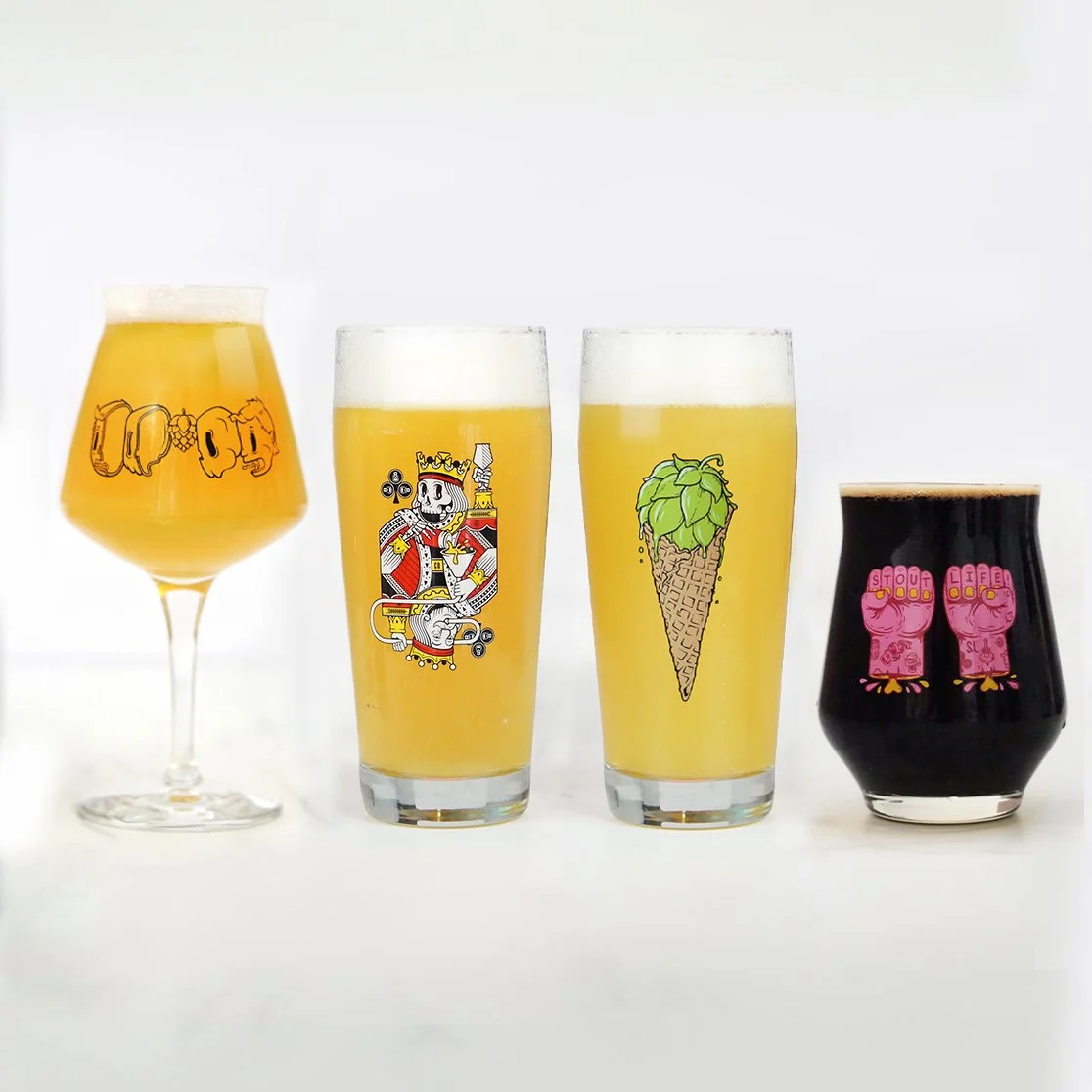 Ultimate Craft Beer 4 Glass Bundle - Mix & Match