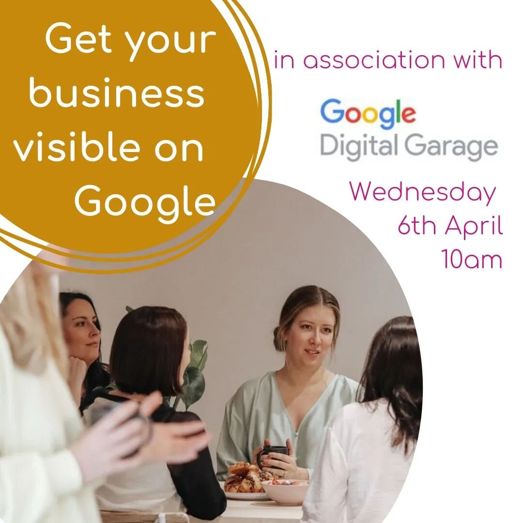 Another exciting collaboration! Google Garage &amp; Female Founders!

Wednesday 6th April 10am on YouTube, a trainer from Google is joining us to teach us everything we need to know about getting our Businesses Visible on Google!  This is open to eve