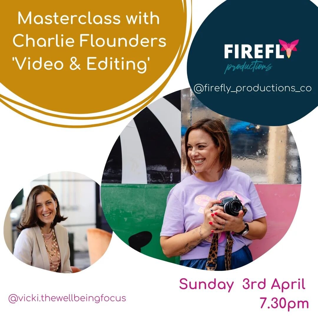 April's Female Founders Masterclass is an essential for those of you who use social media for your businesses! 

Charlie will be helping us get the best out of our phones and devices, giving us tips on creating video content and teaching us some edit