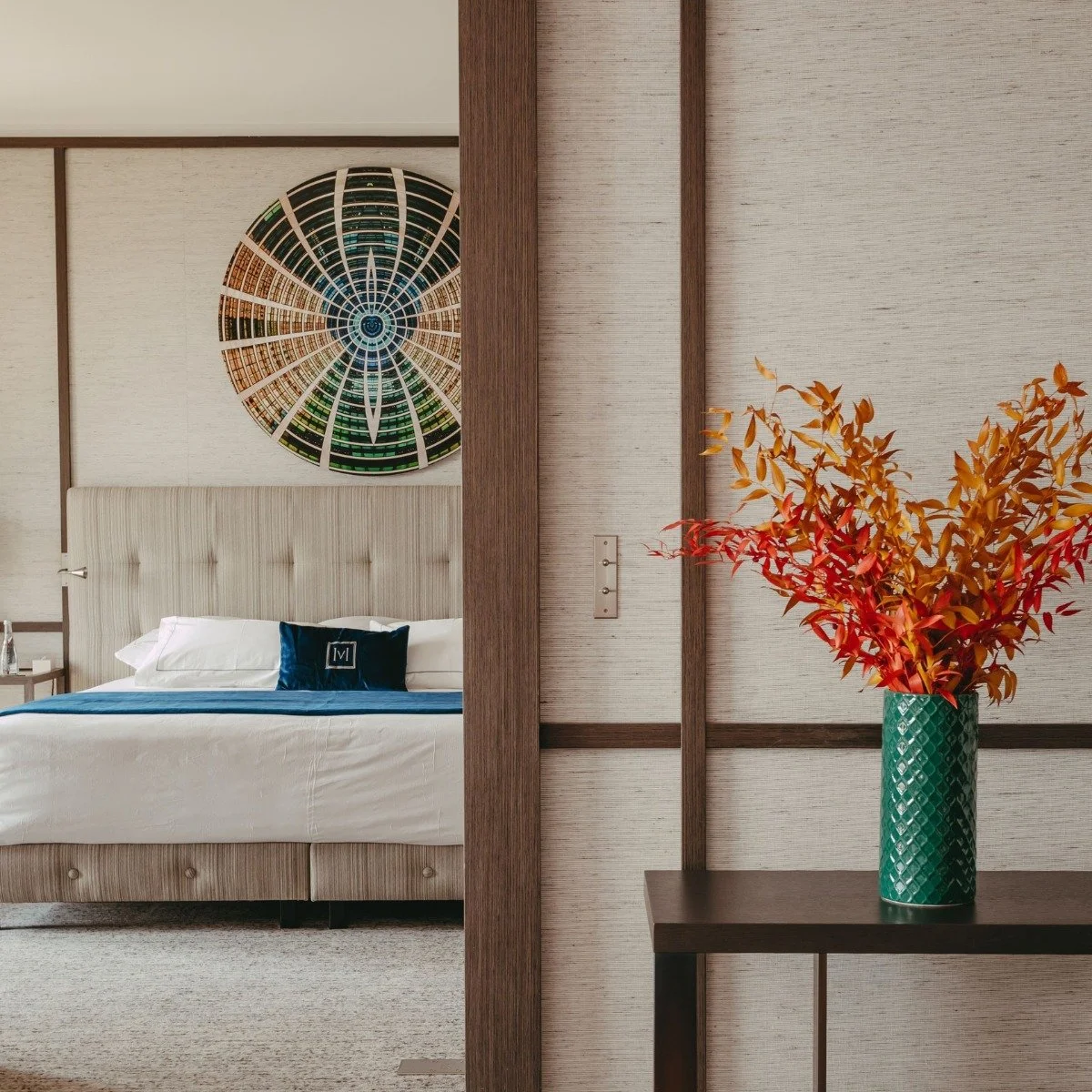 Art finds its way into the rooms of @villa_maia_lyon  with Charles Maze&rsquo;s Anamorphoses.

Through this optical technique applied to photography, the artist transforms urban and natural landscapes into distinctive works, in both colour and black 