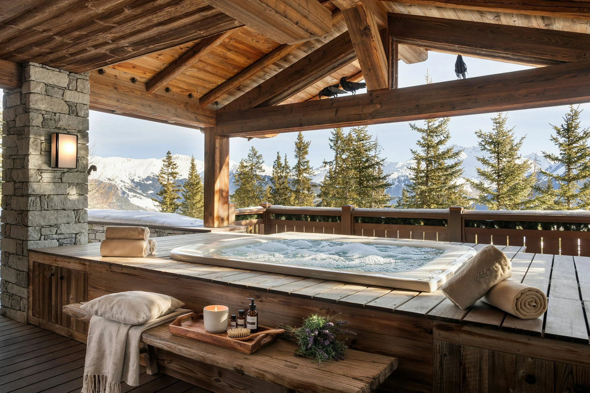 Terraces with outdoor jacuzzi